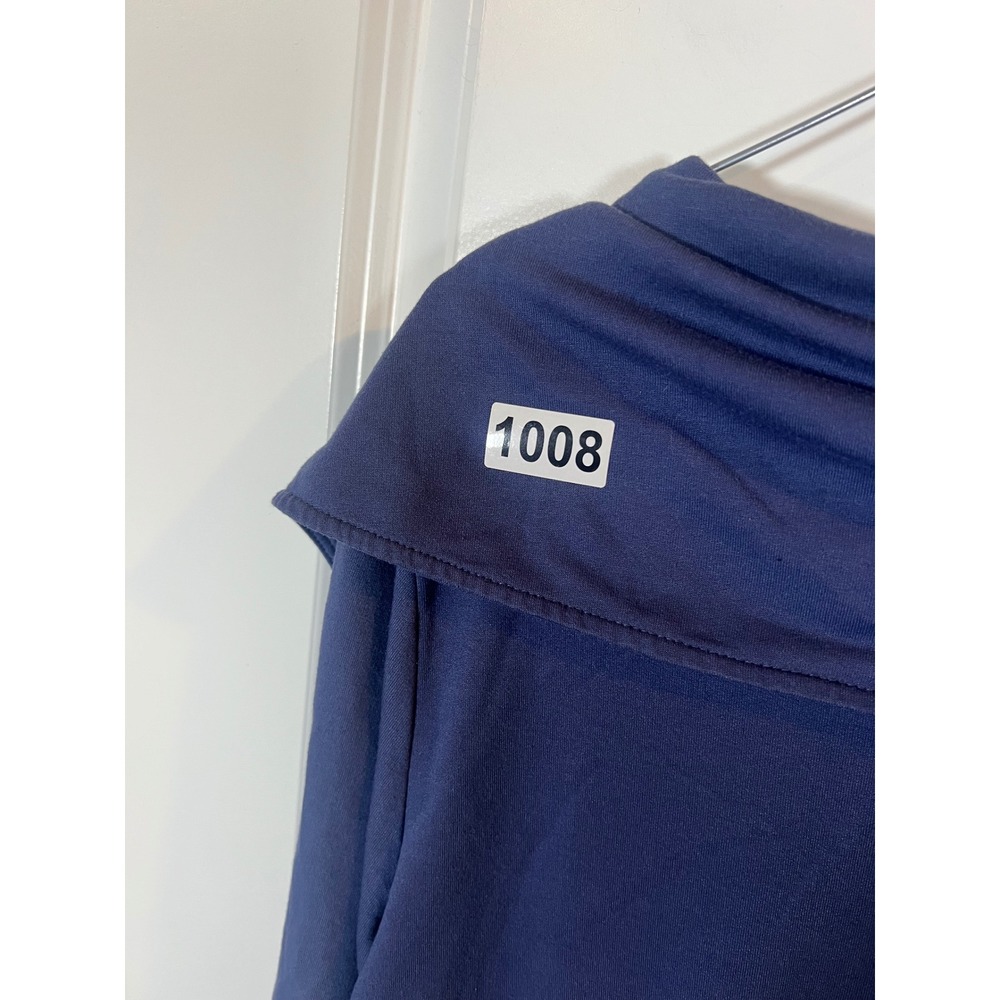 Soft Surroundings Womens Pullover Asymmetrical Button Collar Blue 1X - Picture 7 of 7